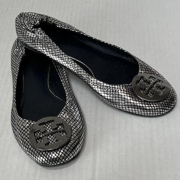 Tory Burch Reva Ballet Flats Slip On Flat Shoes Comfort Casual Leather Shoes 9.5 - Picture 1 of 13